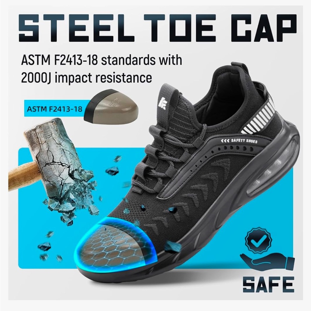 Work Shoes, non-slip & steel toed!